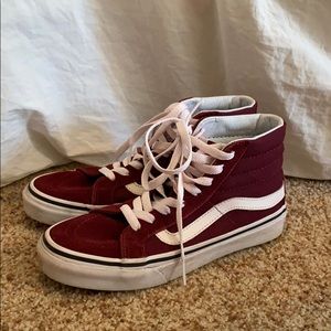 Maroon S8 High Vans